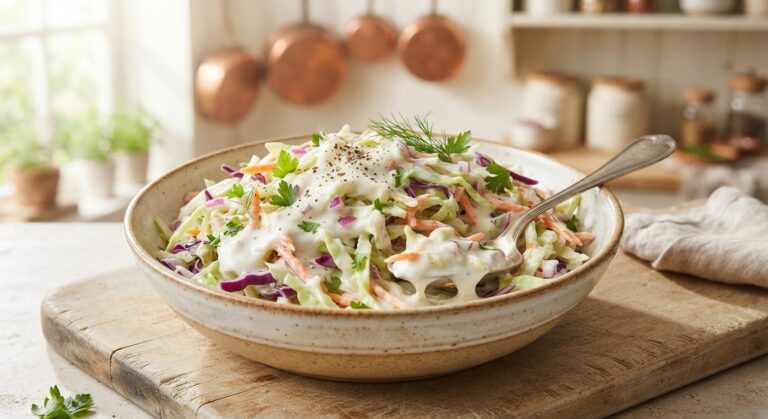 Salada Cremosa de Repolho e Cenoura